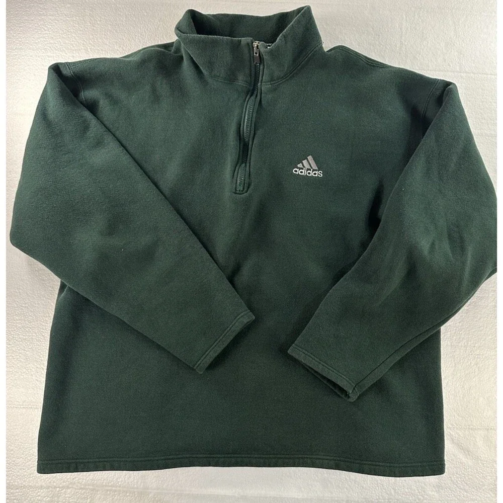 VTG 90’s Adidas Sweatshirt‎ Men’s Medium Equipment Sweater Green 1/4 Zip